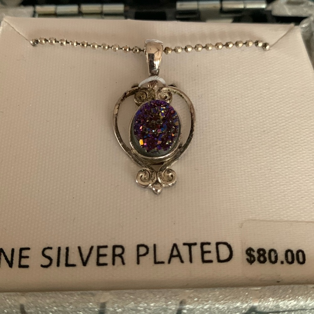 Genuine Druzy Quartz necklace